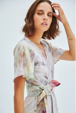printed dress produced in silk coming from a painting 3
