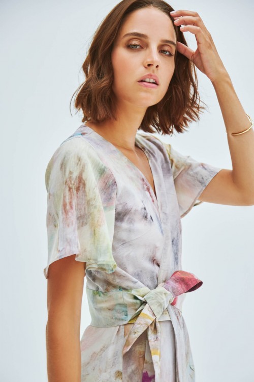 printed dress produced in silk coming from a painting 3