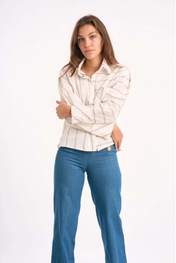 chemise aux détails géométriques à la coupe légèrement oversize 4