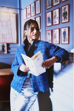 blue and purple jacket produced in wool 3