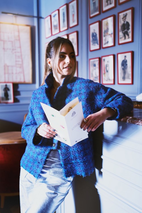blue and purple jacket produced in wool 3