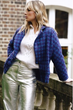 blue and purple jacket produced in wool 1