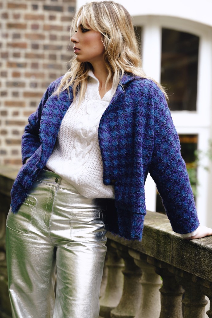 blue and purple jacket produced in wool 1 blue and purple jacket produced in wool 1