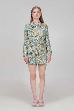 jacket produced in a floral fabric 1