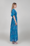 robe longue à imprimés dotée d'un délicat décolleté en V devant et au dos 3