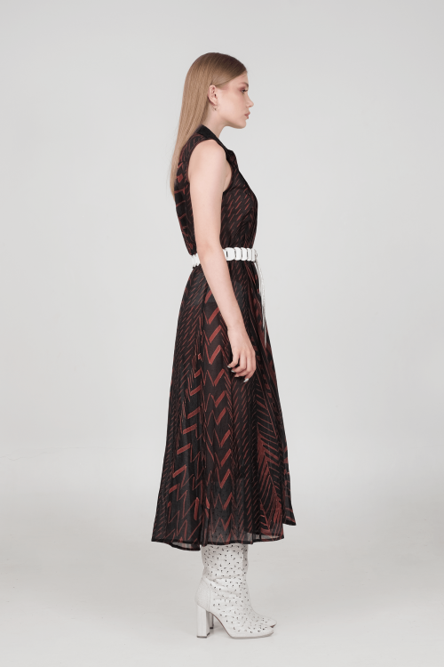robe sans manches boutonnée sur tout le devant 2