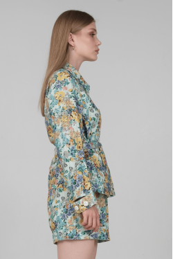 jacket produced in a floral fabric 2