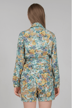 jacket produced in a floral fabric 3