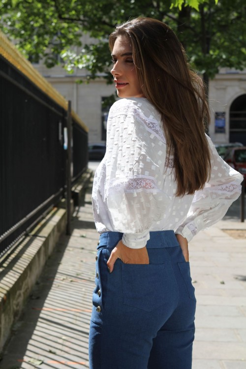 white blouse with lace details 2