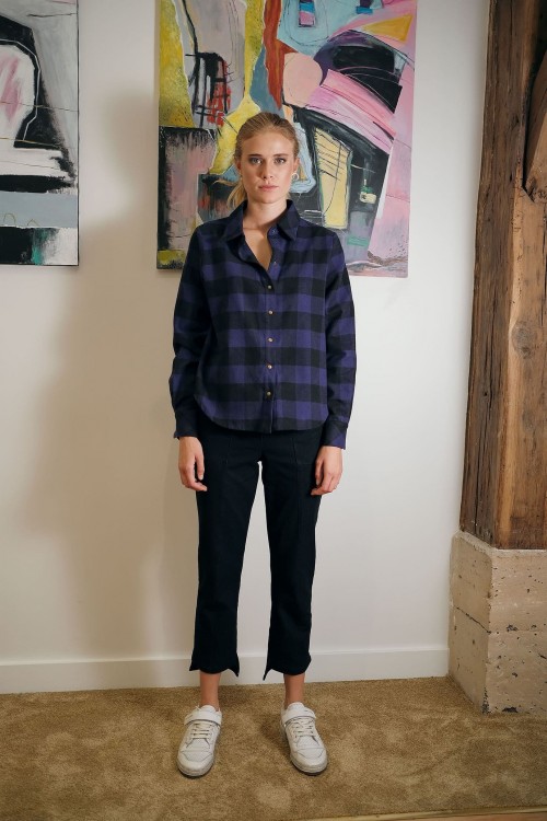 plaid shirt produced in wool 1