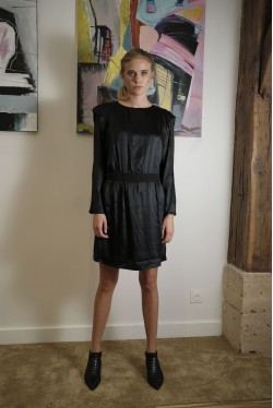 dress produced in black silk 1