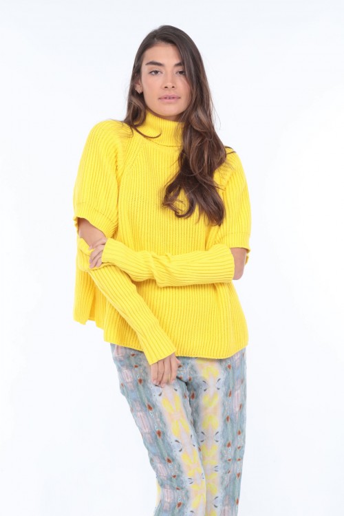 roll neck sweater with removable sleeves 8