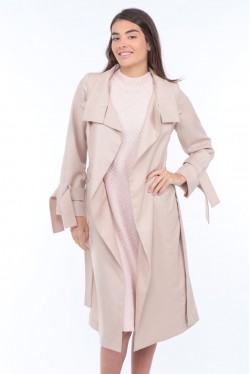 slit dress produced in a powder pink cotton 3