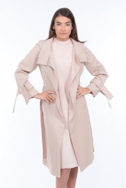 slit dress produced in a powder pink cotton 4