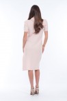 slit dress produced in a powder pink cotton 2