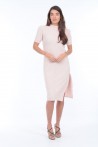 slit dress produced in a powder pink cotton 5