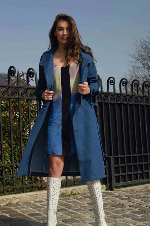 Trench-coat moderne en jean