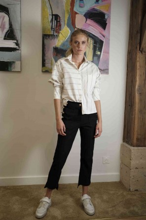 oversize shirt with geometric details