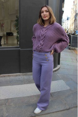 Pull à double col en laine d'alpaga tricoté en Arménie 4