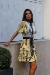 yellow, white and black dress 2