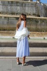 robe sans manches produite dans un coton rayé bleu et blanc 4