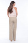 pants with golden buttons produced in a beige cotton 2