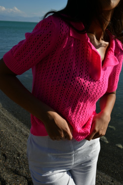 pink knitted polo 2
