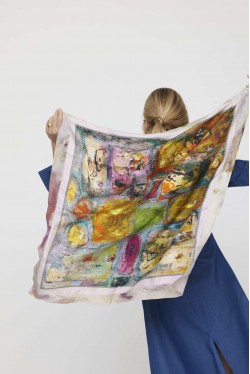 Square printed silk scarf 5