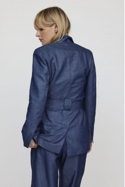 blazer bleu nuit pailleté dos