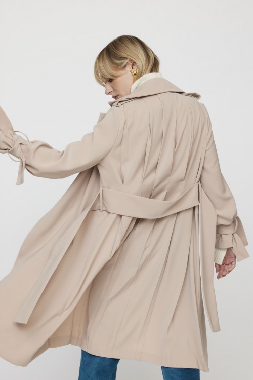 Pleated Trench-Coat