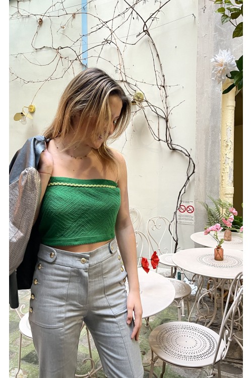 high waisted pants with golden buttons 11