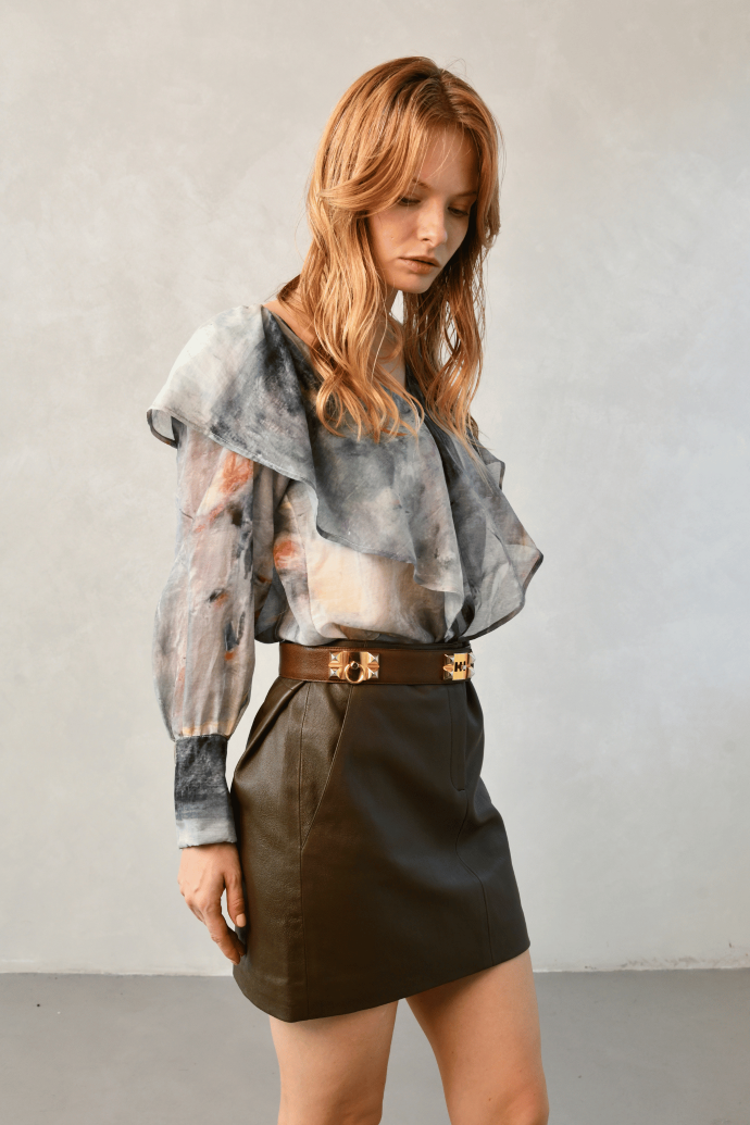 Adelynn Textured Half Sleeve Blouse