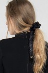 Chouchou imprimé foulard avec nœud pour cheveux signé Koshka Paris