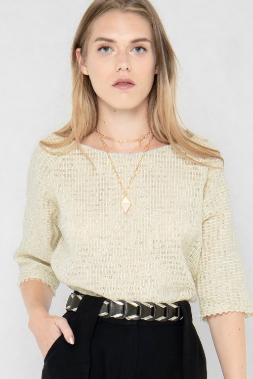 Malika Raphia Blouse